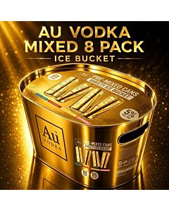 Au Vodka Variety Ice Bucket with 8 Pre Mixed 330ml Cans