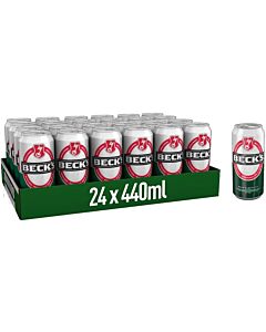 Becks Original German Pilsner Lager Beer 24x440ml Cans