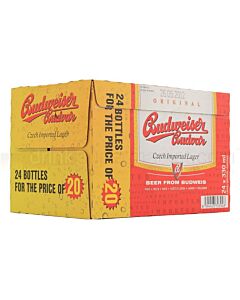 Budweiser Budvar - Premium Czech Republic Lager Beer Bottle - 24 x 330 ml 