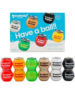 BuzzBallz Cocktails – Mixed Case (13.5% ABV) | Pre-Mixed Cocktails (12 x 200ml) 