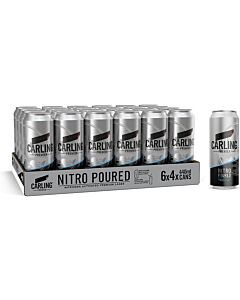 Carling Premier Nitro Poured Lager Beer 24 x 440 ml (cans)