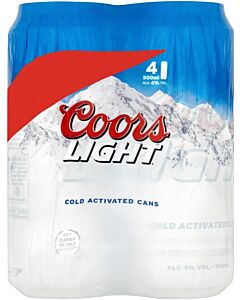 Coors Light Premium Lager 24 x 500ml Cans