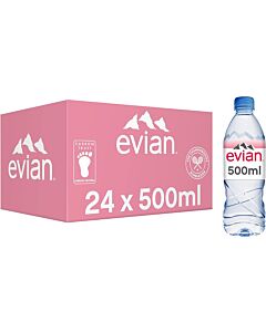 Evian Still Natural Mineral Water 24x 500ml