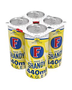 Fosters Proper Shandy Lager Beer 24x440ml