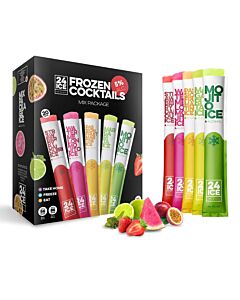 24 Ice Mix Pack Frozen Cocktails Pops (20x65ml)