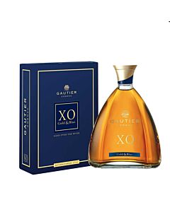 Gautier XO Cognac Gold and Blue Gift Box Brandy, 70 cl