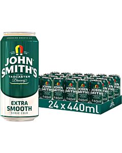 John Smiths Extra Smooth Can Beer, 24 x 440 ml