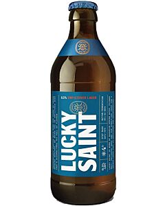 LUCKY SAINT - Alcohol-Free Beer, Superior Unfiltered 0.5% Beer, 12 x 330ml 