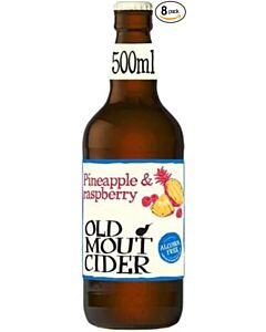 Old Mout Cider Pineapple & Raspberry - Alcohol Free Fruit Cider | 0.0% ABV | 12 x 500ml Bottles