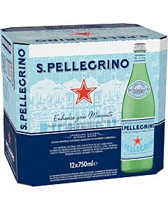 San Pellegrino Sparkling Natural Mineral Water Glass 12x750ml