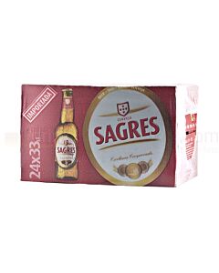 Sagres - Premium Portuguese Lager Beer Bottle  24 x 330 ml 