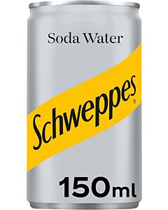 Schweppes Soda Water 24x 150ml Cans