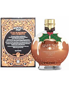 Sixpence Pud Christmas Pudding Gin Liqueur 20% Abv in Gift Box, 50cl