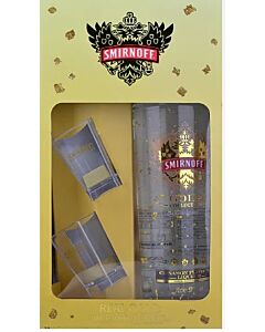 Smirnoff Gold Cinnamon Vodka + 2 Shot Glasses Gift Set 37.5%