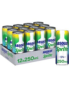 Absolut Vodka & Sprite Vodka 12 x 250ml