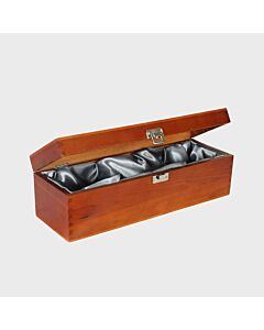 Bottle Luxury Elm Wood Box with Hinged Lid 
