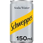 Schweppes Soda Water 24x 150ml Cans