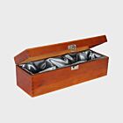 Bottle Luxury Elm Wood Box with Hinged Lid 