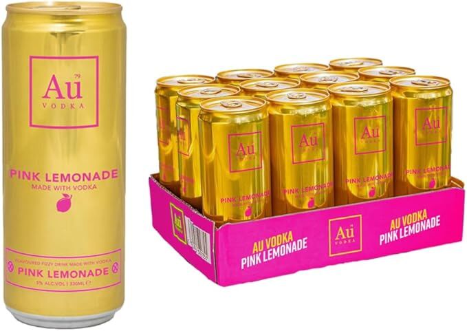 Au Vodka Pink Lemonade Pre-Mixed Cans 12 x 330ml
