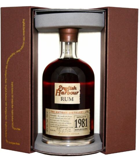 English Harbour Vintage 1981 - Anejo Aged Vintage Antigua Rum Rhum Ron - 70cl - 40% ABV