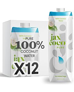 Jax Coco Pure Coconut Water 12x 1Ltr