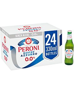 Peroni Nastro Azzurro 0.0 Alcohol Free Beer 24x 330ml