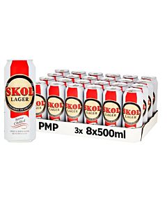 Skol Lager Beer 24 x 500ml Cans