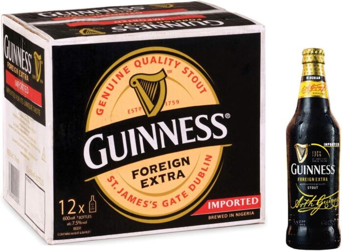 Guinness Nigerian Foreign Extra Imported Stout 12x 600ml