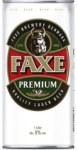 Faxe Danish Premium Lager Beer  6 x 1 Liter 