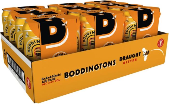 Boddingtons Draught Bitter Beer, 24 x 440ml cans