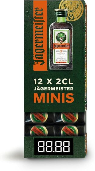 Jagermeister Herbal Liqueur, 12 x 2 cl Gravity Pack ( 12 Pack ) 