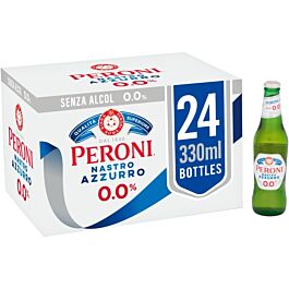 Peroni Nastro Azzurro 0.0 Alcohol Free Beer 24x 330ml