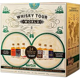 Whisky Tour of the World Advent Calendar Book Case Gift Set 24x 5cl