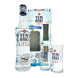Yeni Raki 1937 Arak Gift Set W/ 2 Yeni Raki Arak Glasses