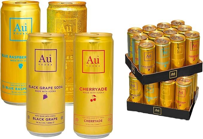 Au Vodka Pre-Mixed RTD Combo Pack 12 x 330ml