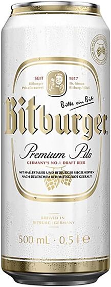 Bitburger Premium Lager 24 x 500ml Cans