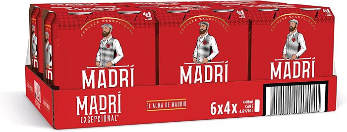 Madri Excepcional Lager Beer 24 x 440 ml