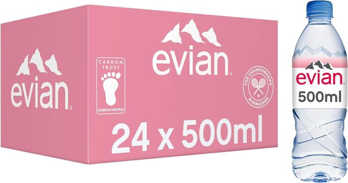 Evian Still Mineral Water 24x50cl ( Pack of 24 ) 