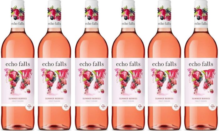 Echo Falls Fruit Fusion Wine Summer Berries Rosé Wine 6 X 75cl