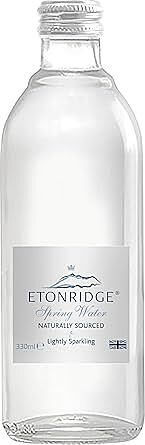 Etonridge Lightly Sparkling Spring Water Glass Bottles 24 x 330ml 