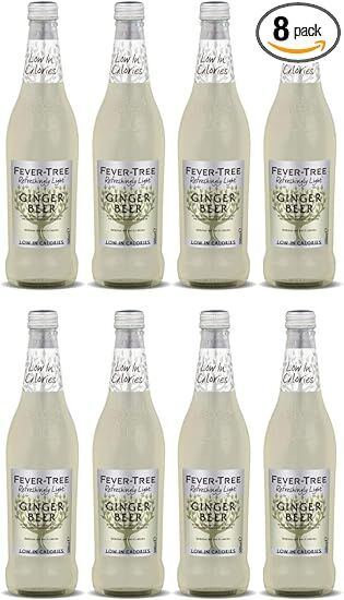 Fever-Tree Refreshingly Light Ginger Beer 8 x 500ml Bottles