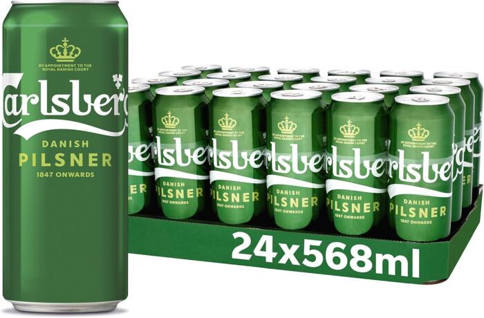 Carlsberg Pilsner Lager Beer 24 x 568ml Pint Cans