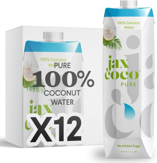 Jax Coco Pure Coconut Water 12x 1Ltr