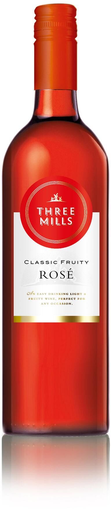 Three Mills Fresh Fruity Rose Wine 75cl