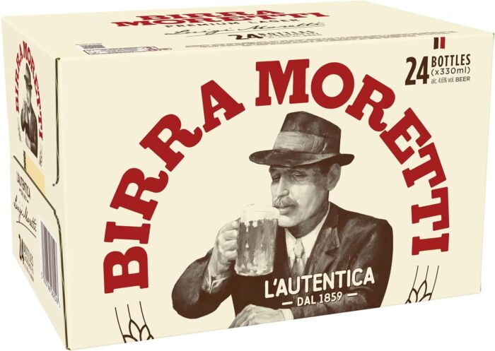 Birra Moretti Premium Lager Beer Bottle 24x 330ml