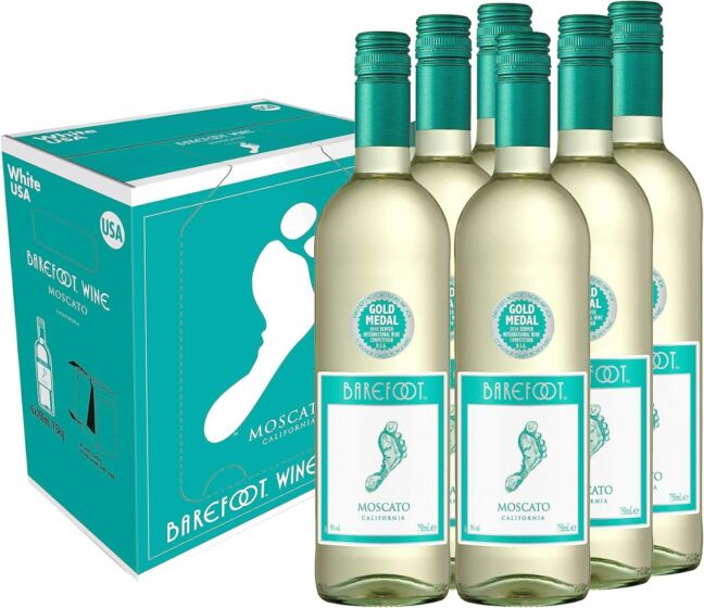 Barefoot White Moscato 6 X 75CL