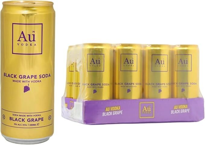 Au Vodka Black Grape Pre-Mixed Cans 12 x 330ml