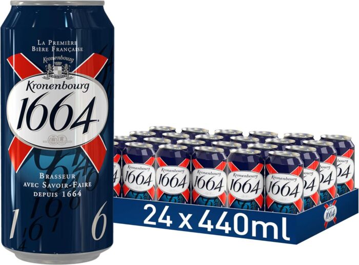 Kronenbourg 1664 Premium Lager (24 x 440ml Cans)