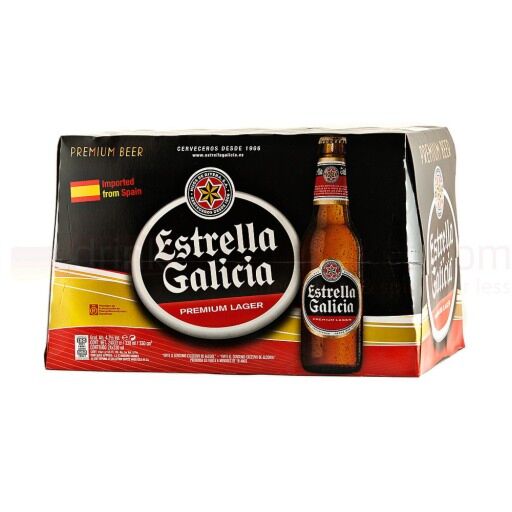 Estrella Galicia - Spanish Beer - 24x330ml Bottle  ( Case of 24 )