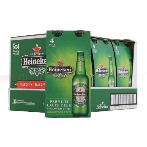 Heineken - Premium Dutch Lager Beer Bottle - 24 x 330 ml 
